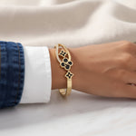 Load image into Gallery viewer, Louis Vuitton Black Clover Luxe Charm Bangle – Premium Anti-Tarnish