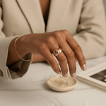 Load image into Gallery viewer, Golden Wave Statement Ring