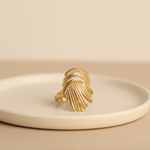 Load image into Gallery viewer, Golden Textured Swirl Ring