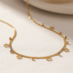 Load image into Gallery viewer, Elegant Clover Charm Multi-Color Stone Necklace – 18K Gold Plated