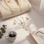 Load image into Gallery viewer, Golden Hamsa Hand Layered Necklace Set