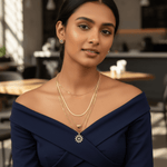 Load image into Gallery viewer, Golden Radiance Evil Eye Layered Necklace Set