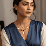 Load image into Gallery viewer, Luxe Butterfly Trio Necklace & Earrings Set with Colorful Charms