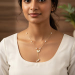 Load image into Gallery viewer, Pearl Butterfly Tassel Necklace