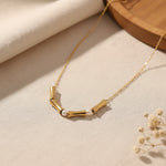 Load image into Gallery viewer, Golden Bamboo Pearl Anti-Tarnish Necklace