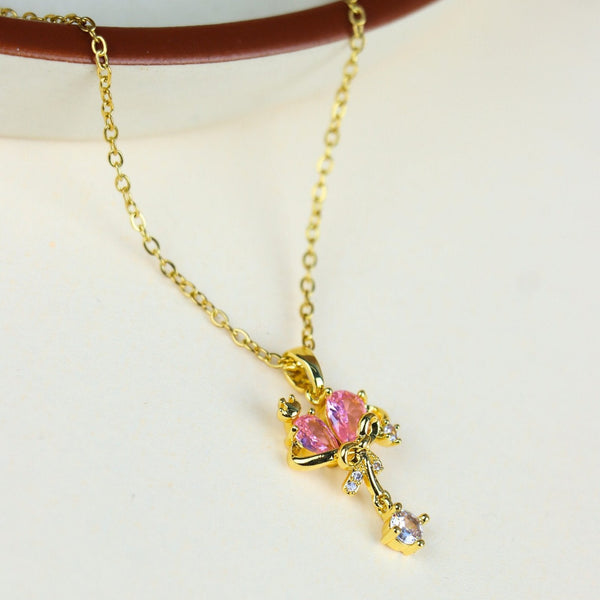 Gold Bow Necklace