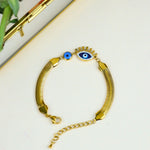Load image into Gallery viewer, Evil Eye Crown Charm Bracelet
