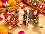Load image into Gallery viewer, Pink Kutchi Embroidered Mirror Cuff

