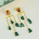 Load image into Gallery viewer, Raw Elegance Dangler Stone Earrings

