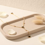 Load image into Gallery viewer, Black Heart Drop Anti-Tarnish Necklace
