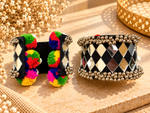 Load image into Gallery viewer, Black Diamond Mirror Cuff

