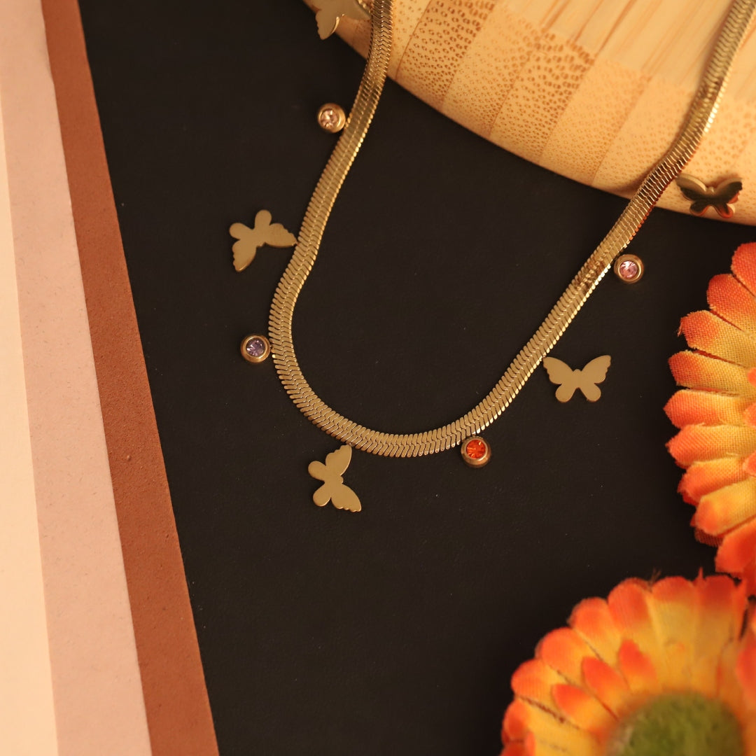 Butterfly Gleam Anti-Tarnish Necklace