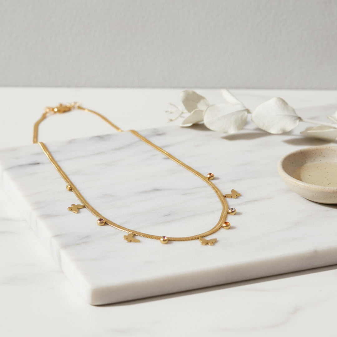 Butterfly Gleam Anti-Tarnish Necklace