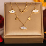 Load image into Gallery viewer, Evil Eye Star Charm Necklace
