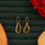 Load image into Gallery viewer, emerald-drop-chain-earrings-seg-263
