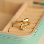 Load image into Gallery viewer, Golden Snake Wrap Adjustable Ring
