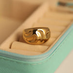 Load image into Gallery viewer, Golden Wave Statement Ring
