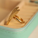 Load image into Gallery viewer, Golden Textured Heart Statement Ring
