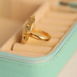 Load image into Gallery viewer, Golden Textured Dome Statement Ring
