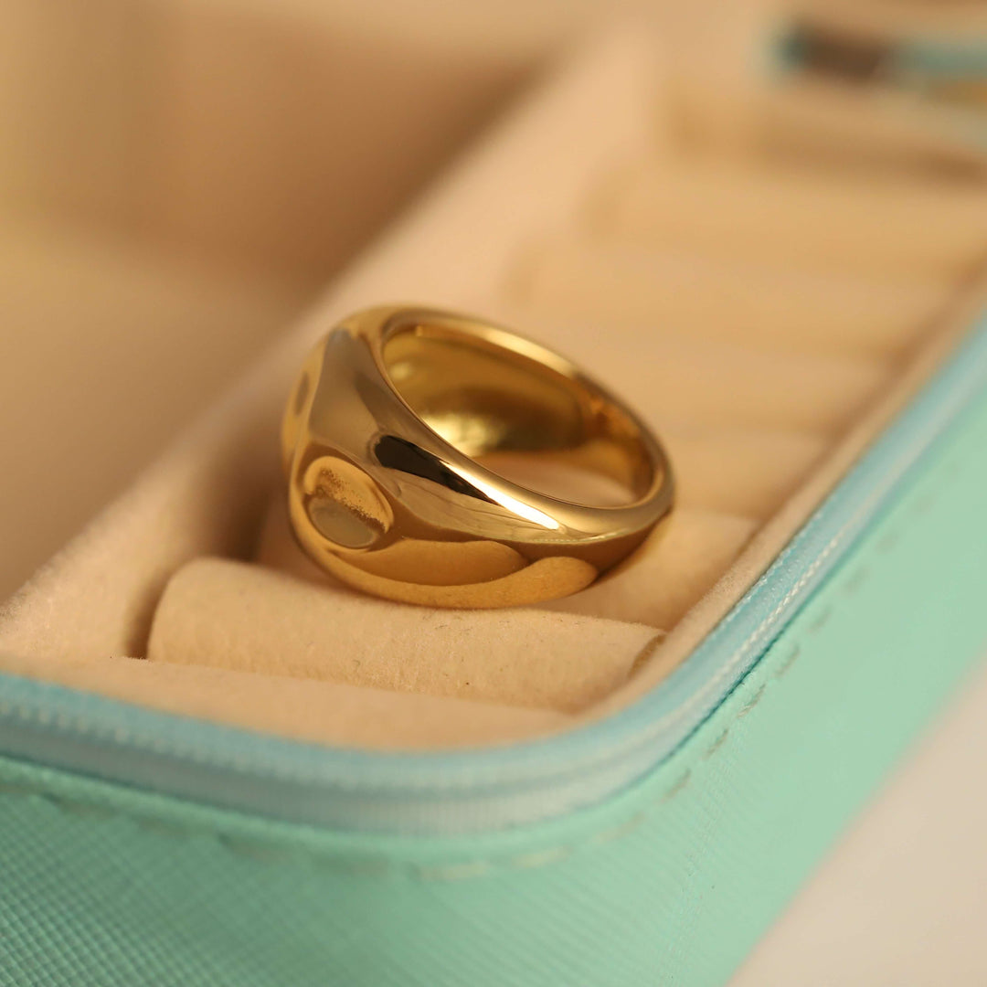 Golden Wave Statement Ring