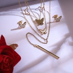 Load image into Gallery viewer, Golden Butterfly Harmony Jewelry Set
