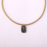 Load image into Gallery viewer, Luxe Clover Charm Snake Chain Choker – White Enamel Pendant
