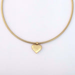 Load image into Gallery viewer, Golden Heart Charm Choker – Anti-Tarnish Stainless Steel Necklace
