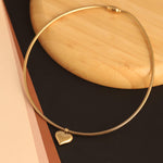 Load image into Gallery viewer, Golden Heart Charm Choker – Anti-Tarnish Stainless Steel Necklace
