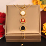 Load image into Gallery viewer, Tri-Charm Versace Anti-Tarnish Necklace
