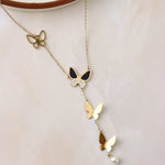 Load image into Gallery viewer, Butterfly Elegance Layered Necklace &amp; Earrings
