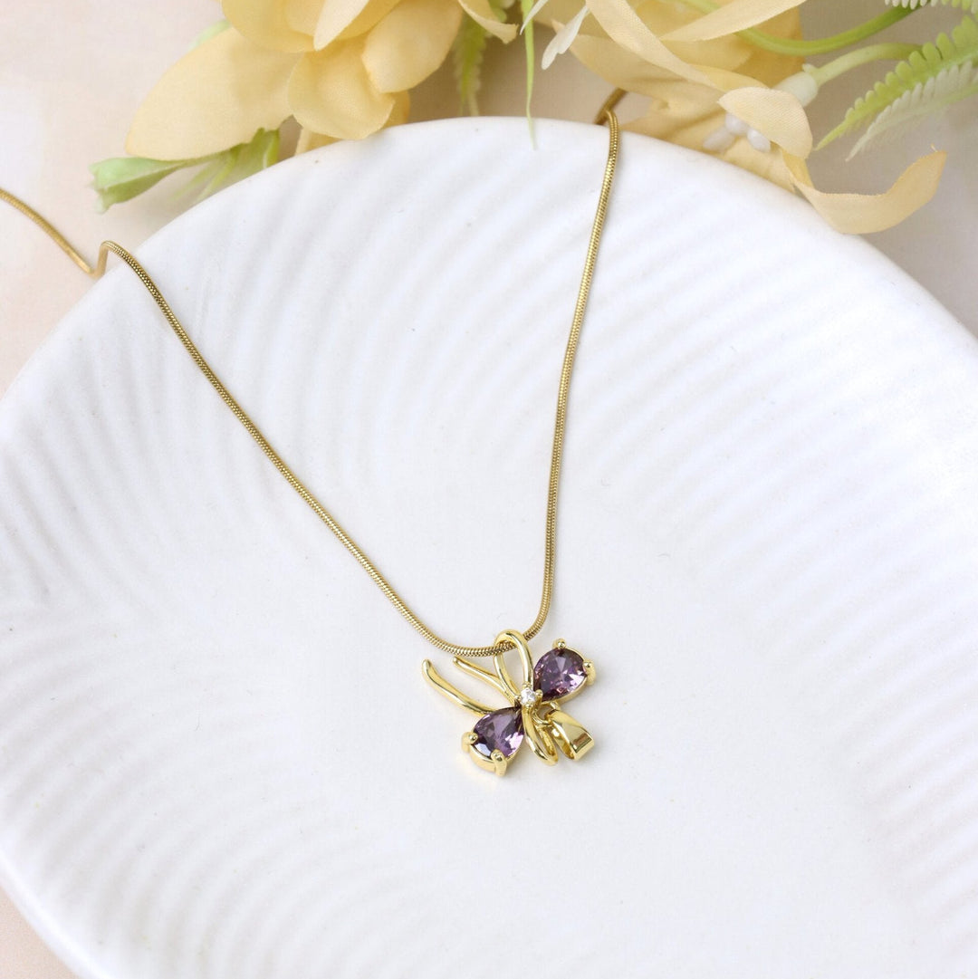 Purple Gemstone Necklace