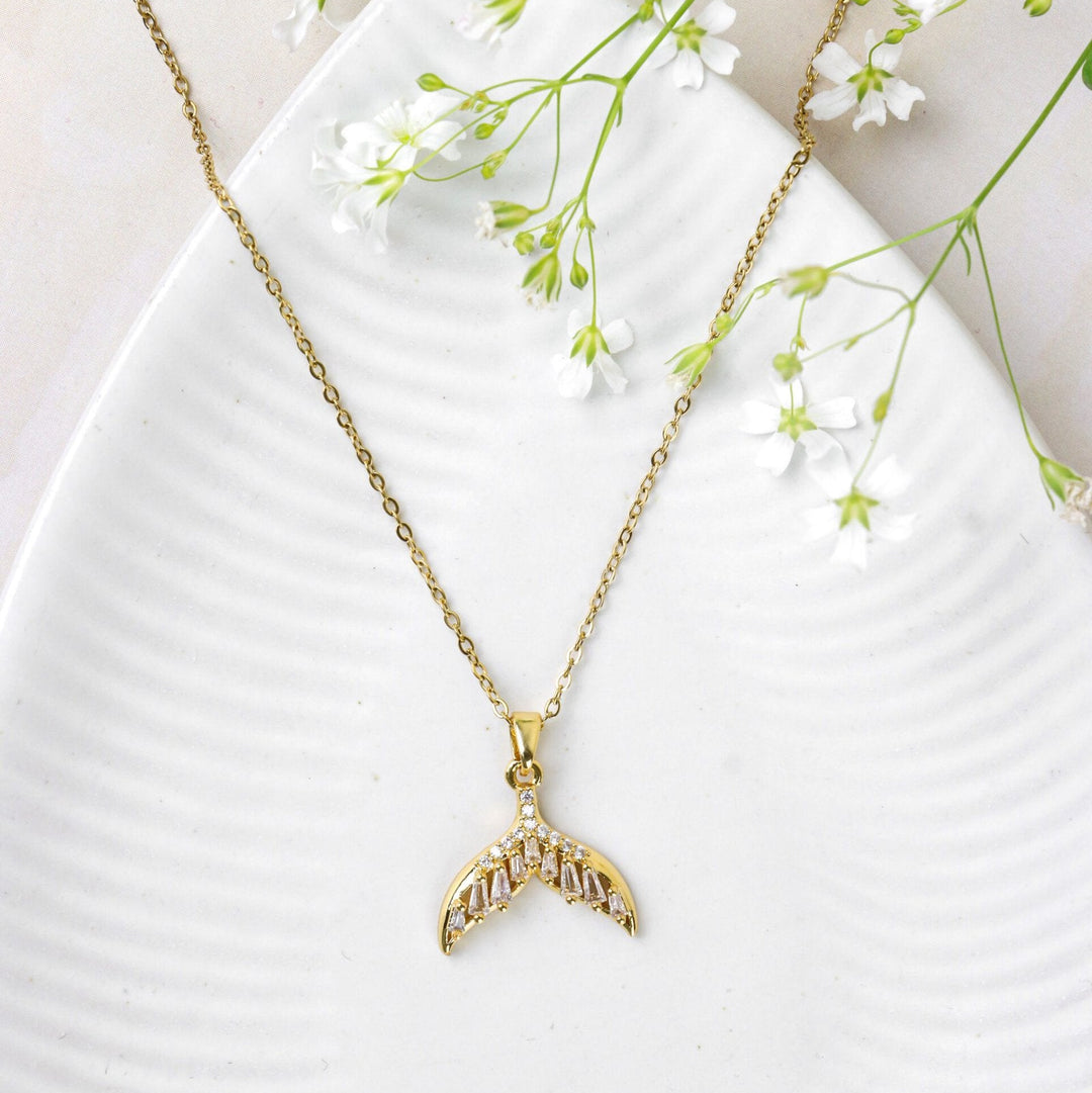Gold Mermaid Tail Necklace