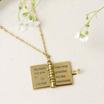 Load image into Gallery viewer, Gold Book Pendant Necklace
