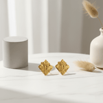 Load image into Gallery viewer, luxe-gold-ripple-textured-stud-earrings-ser-200
