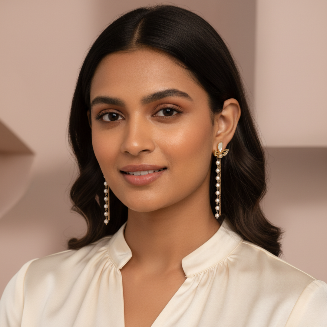 butterfly-pearl-tassel-dangler-earrings-ser-304