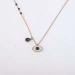 Load image into Gallery viewer, Blue Evil Eye Dual Pendant Necklace
