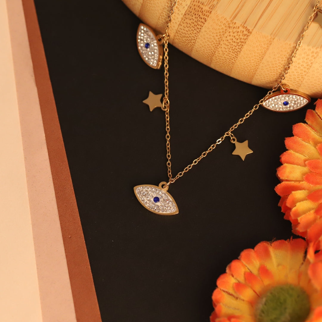 Evil Eye Star Charm Necklace