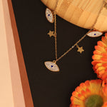 Load image into Gallery viewer, Evil Eye Star Charm Necklace
