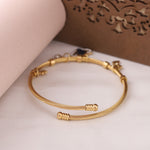 Load image into Gallery viewer, Blue Heart Charm Cable Bracelet – Anti Tarnish Gold Plated
