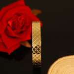 Load image into Gallery viewer, Golden Textured Pattern Bangle – Anti Tarnish Gold Plated

