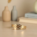 Load image into Gallery viewer, Crystal Wave Layered Bangle – Anti Tarnish Gold Plated
