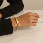 Load image into Gallery viewer, Elegant CZ Half-Stoned Bangle
