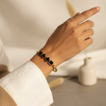 Load image into Gallery viewer, Black Clover Charm Bangle – Anti Tarnish Gold Plated
