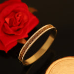 Load image into Gallery viewer, Greek Elegance CZ Border Bangle – Premium Anti-Tarnish Gold Plated
