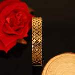 Load image into Gallery viewer, Royal Cross-Mesh Designer Bangle – Premium Anti-Tarnish
