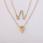 Load image into Gallery viewer, Glossy Gold Puff Heart Pendant Necklace – Anti-Tarnish

