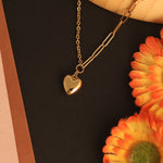 Load image into Gallery viewer, Dual-Link Puffy Heart Pendant Necklace – Anti Tarnish
