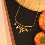Load image into Gallery viewer, Elegant Bow Charm Necklace with Pearl &amp; Crystal Drops
