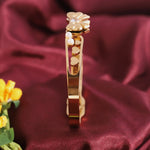 Load image into Gallery viewer, Pearl Heart Bow Charm Bangle – Premium Anti-Tarnish Bracelet
