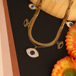Load image into Gallery viewer, Triple Layer Evil Eye Luxe Necklace – Anti Tarnish Gold
